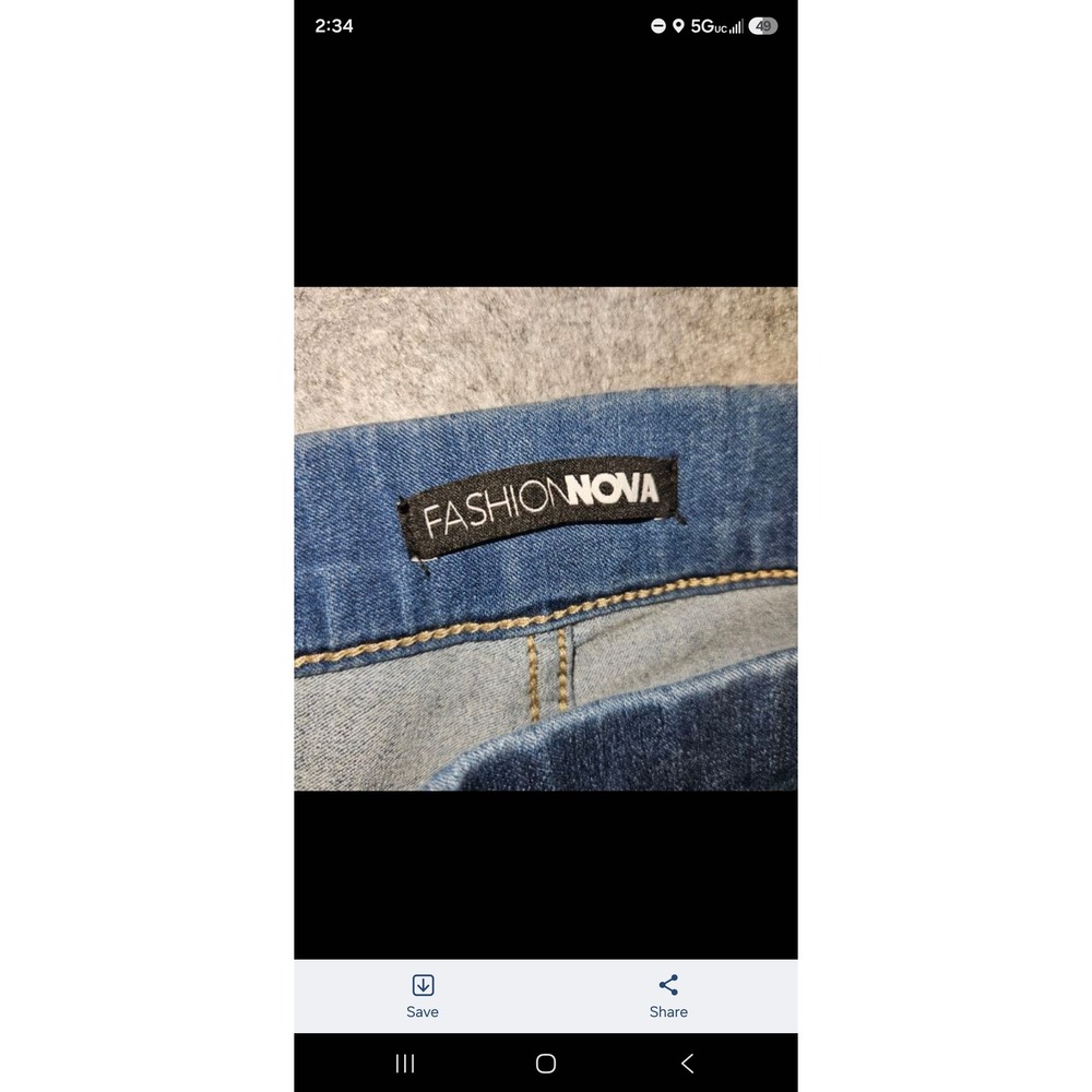 Fashion Nova Womens High Waisted Pull On Flare Jeans Medium Wash Denim Blue S - Picture 9 of 12